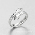 Custom Cheap 925 Sterling Silver Opening Ring For  Wedding Jewelry Adjustable Antique Finger Ring